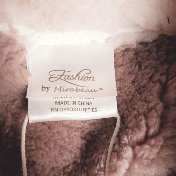 Sherpa 1/4 Zip-up Pullover Jacket Sweater Brown Beige Ombre Color Blocks S NWT - Picture 7 of 7